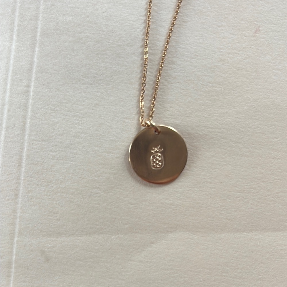 Gold Pineapple Pendant Necklace